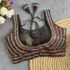 Tew Pure Raw Silk Mirror Work Designer Blouse